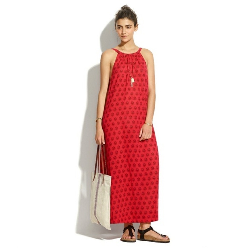 Madewell Red Maxi Dress - Picture 2 of 13